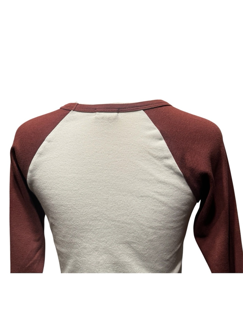 BILLABONG Vintage Brown and White Long Sleeve Crop Top - Picture 5 of 5